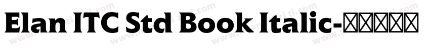 Elan ITC Std Book Italic字体转换